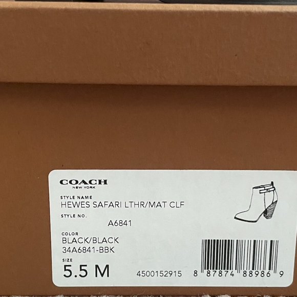 Coach Hewes Safari Booties (Black; Size 5.5) - Picture 4 of 6
